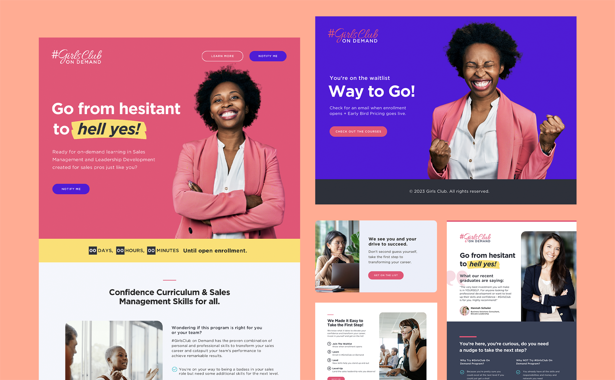 GirlsClub-website-mockups-v2 #GirlsClub on Demand website and graphics mockups